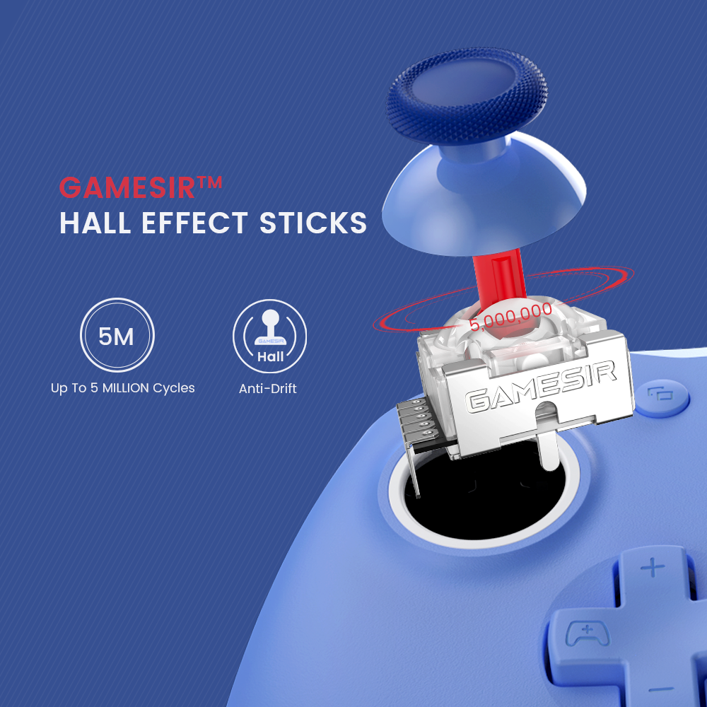 Xbox-licensed controller with Hall Effect sticks and triggers for anti-drift precision and durability