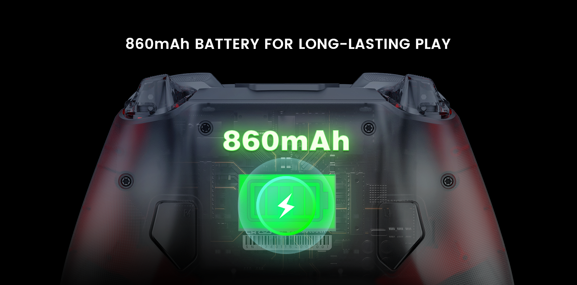 860mAh battery for long-lasting play