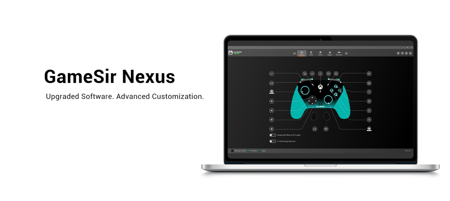 GameSir NexusGameSir Nexus app, which brings a significant upgrade over the original. It introduces powerful new features such as gyro settings, stick curve adjustments, and button-to-mouse mapping, giving you deeper customization and more control than ever before.