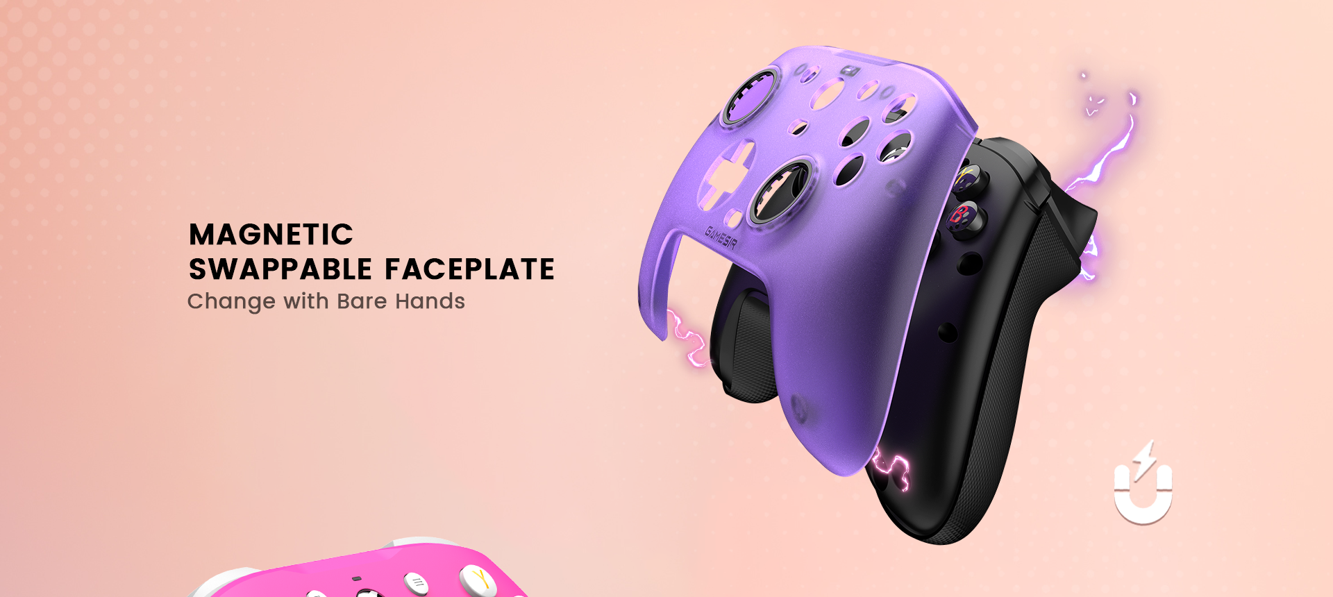 GameSir magnetic swappable faceplate