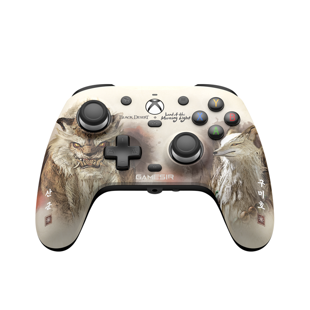 GameSir Black Desert Faceplate for G7/G7 SE controller with wolf artwork.