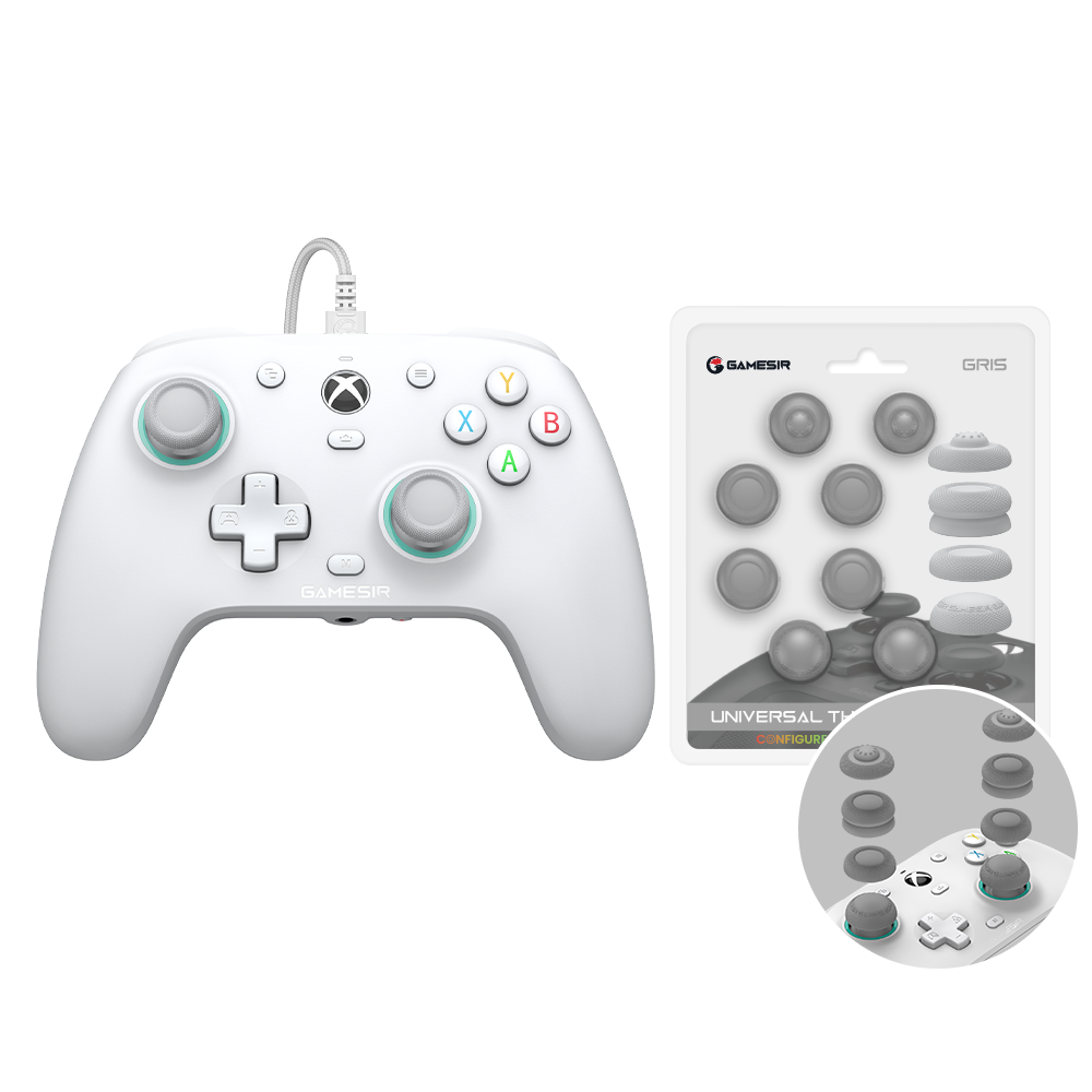 G7 SE+Joystick Caps with magnetic paint-friendly faceplate and anti-drift Hall Effect sticks for Xbox controller.