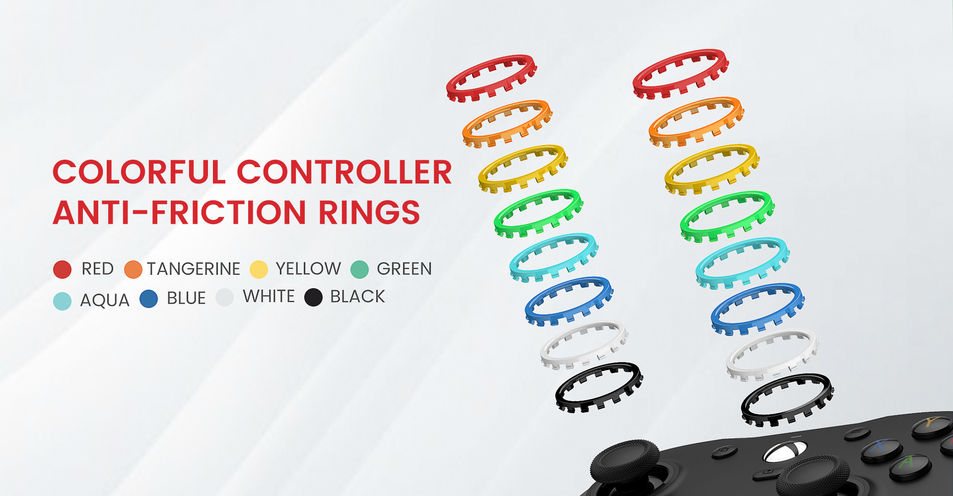 GameSir colorful controller anti-friction rings