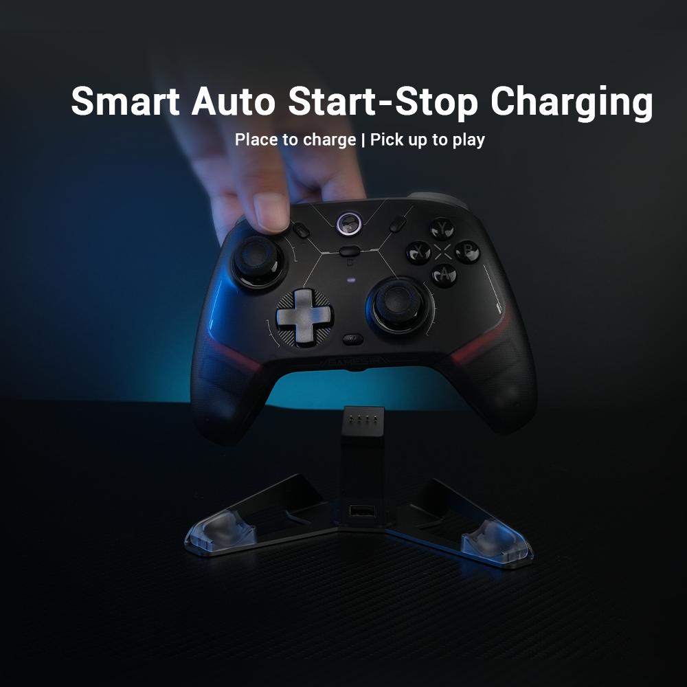Gamesir cyclone 2 charging station: smart auto start-stop charging