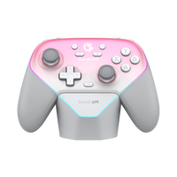 Gamesir Super Nova multiplatform game controller with pink and gray design.