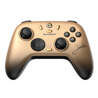 GameSir Nova 2 Lite wireless gold game controller with mechanical D-pad and dual analog sticks