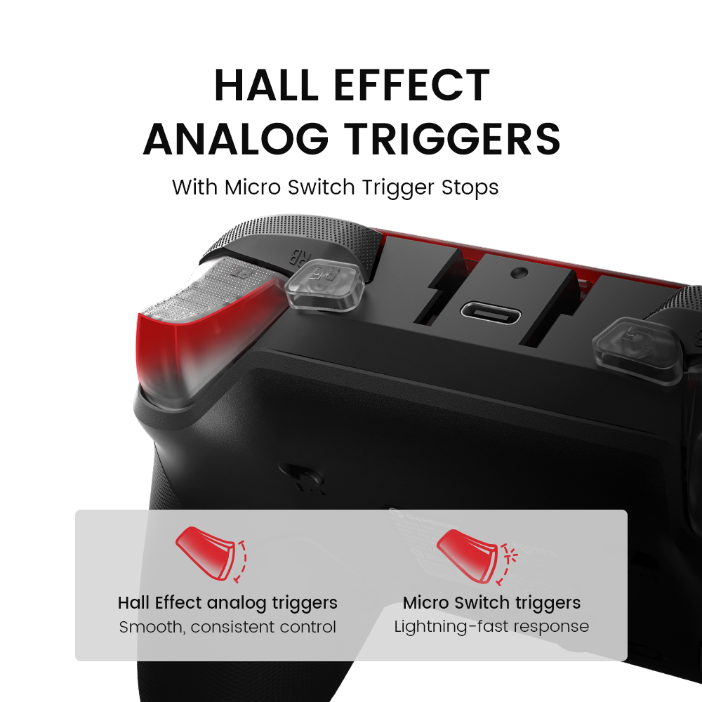 GameSir™ Hall Effect Sticks & Membrane Hair Triggers of X5 Lite