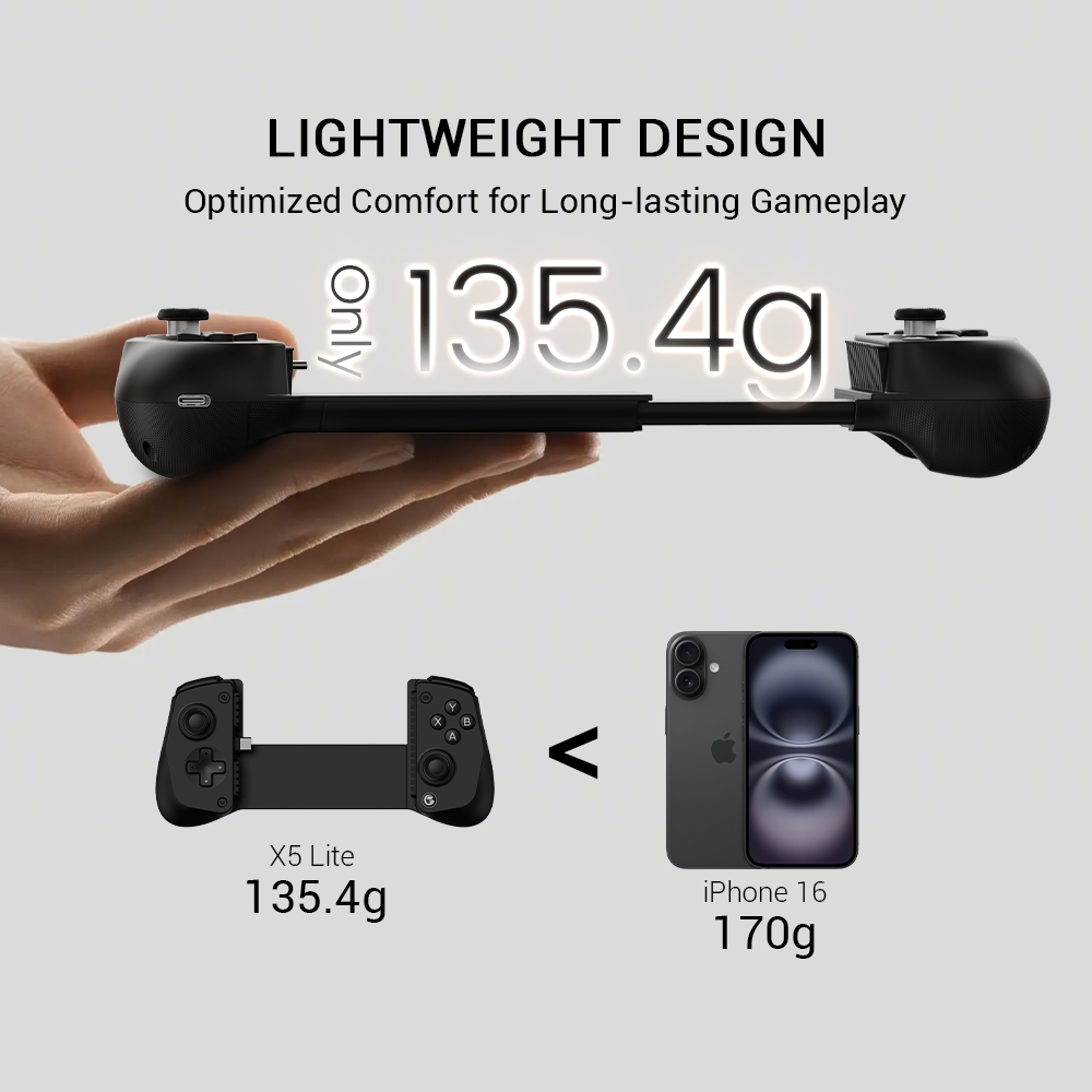 only 135.4g of X5 Lite