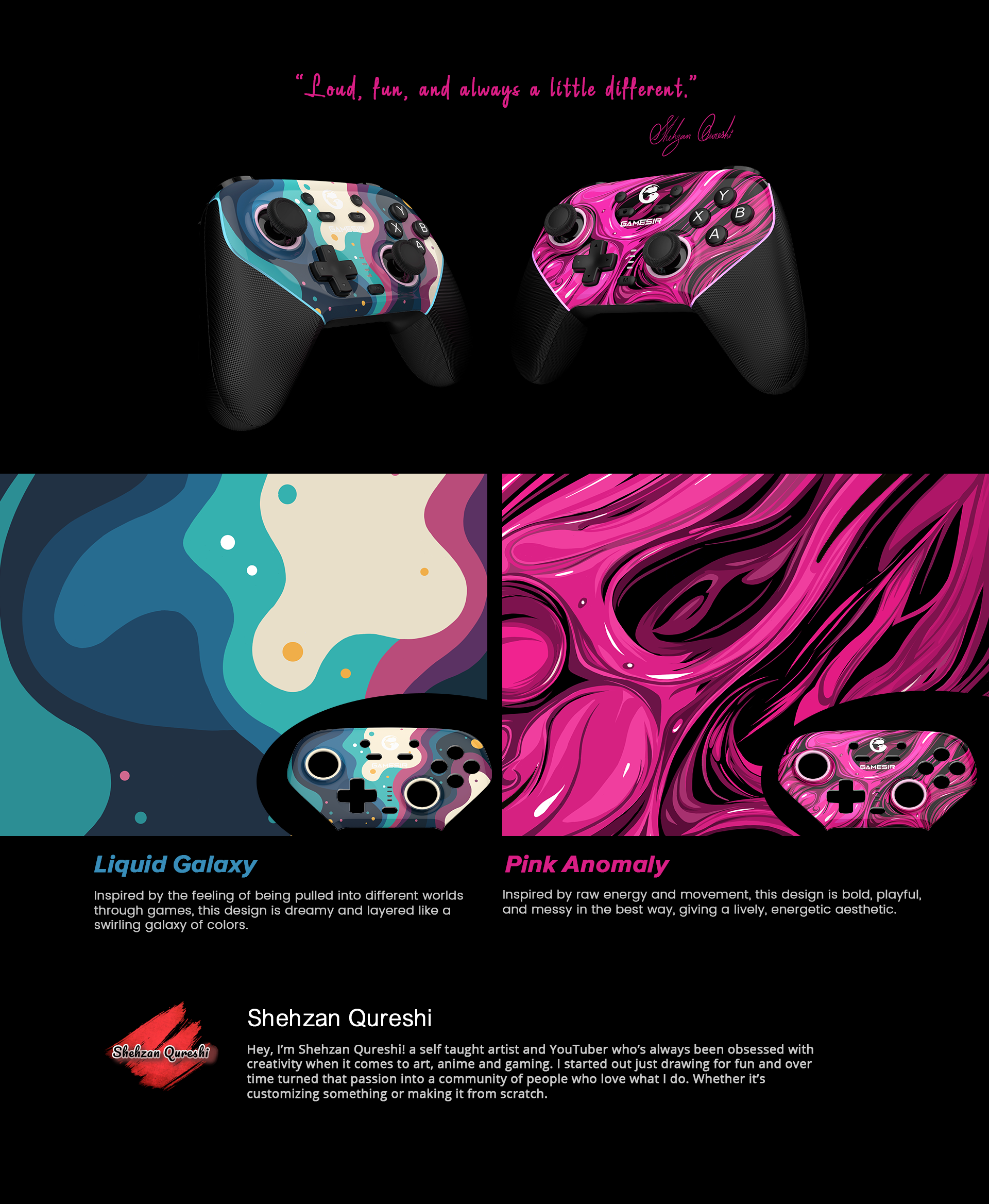 GameSir Super Nova multicolor faceplates