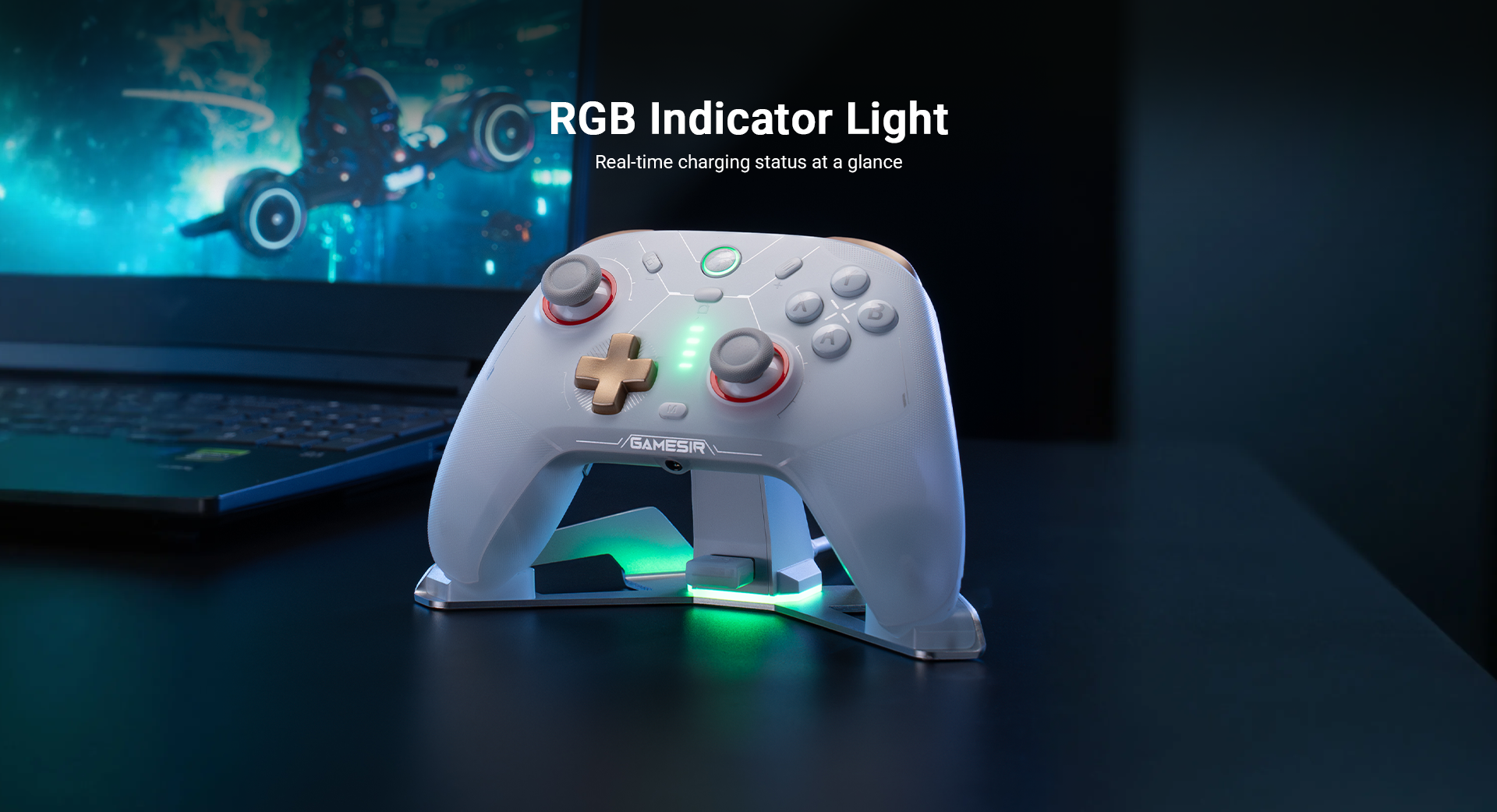 Gamesir cyclone 2 charging station with RGB Indicator Light