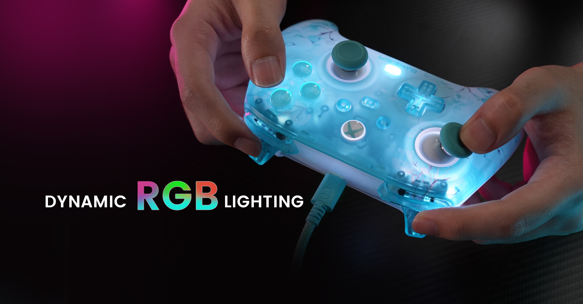GameSir T7 Pro Floral with dynamic RGB Lighting