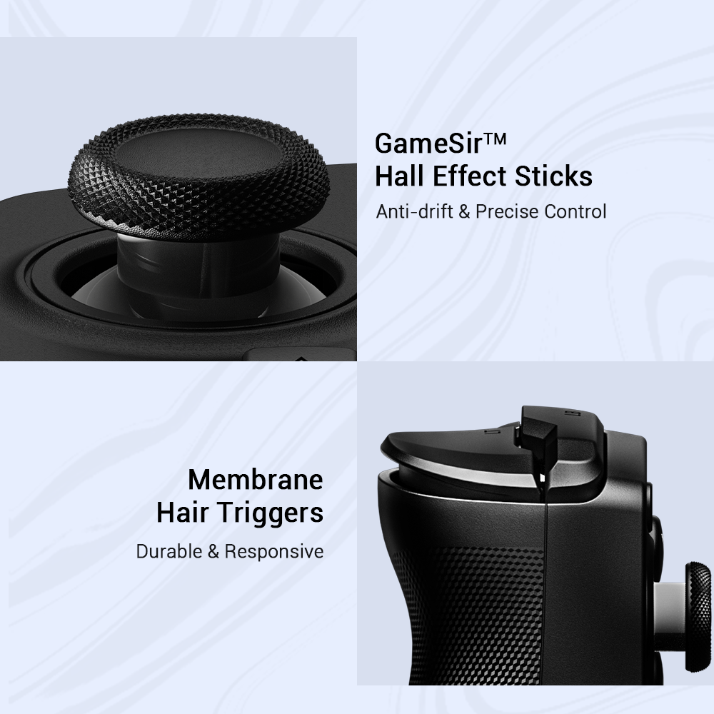 GameSir™ Hall Effect Sticks & Membrane Hair Triggers of X5 Lite