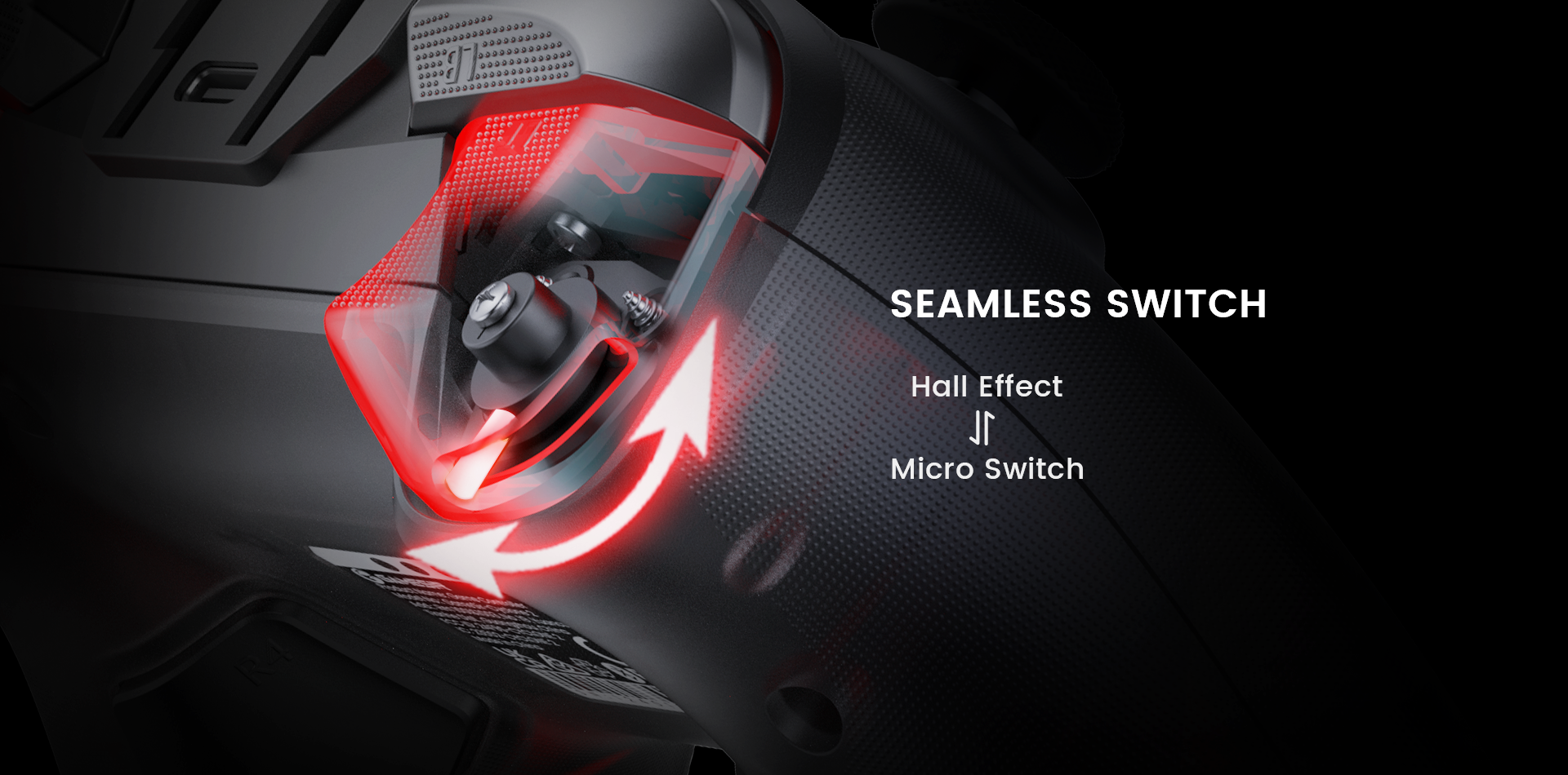 Seamlessly switch between Hall Effect triggers and Micro Switch triggers with advanced trigger stops