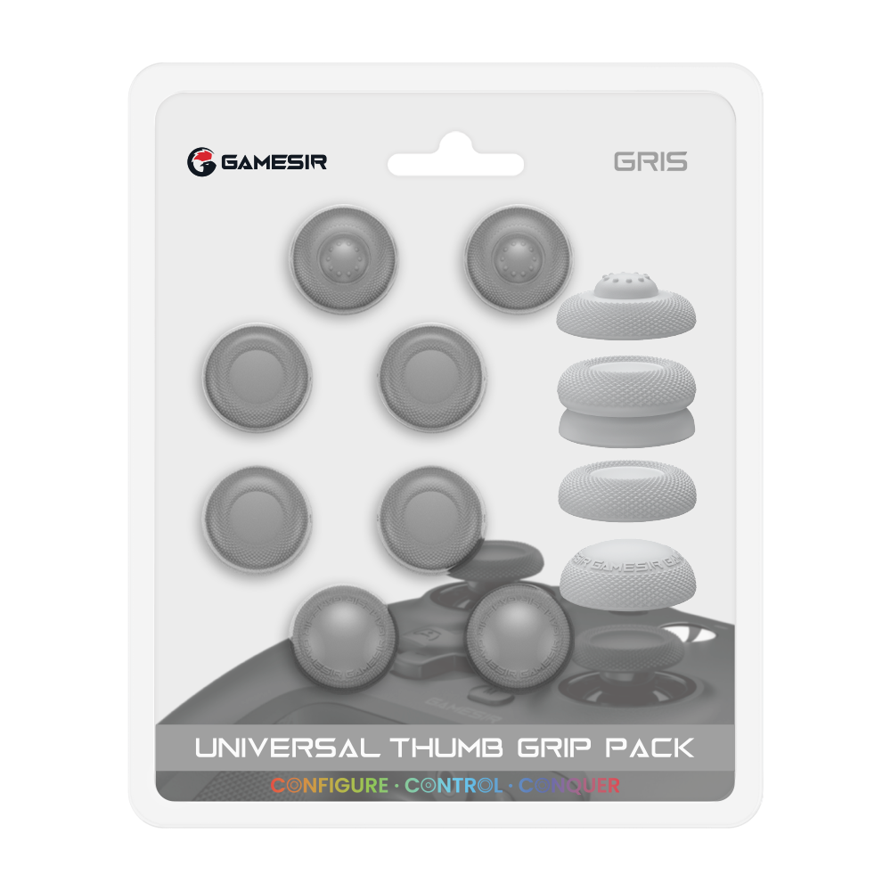 GameSir Thumb Grip Caps for various controllers including PS4, PS5, Xbox, and Switch Pro.