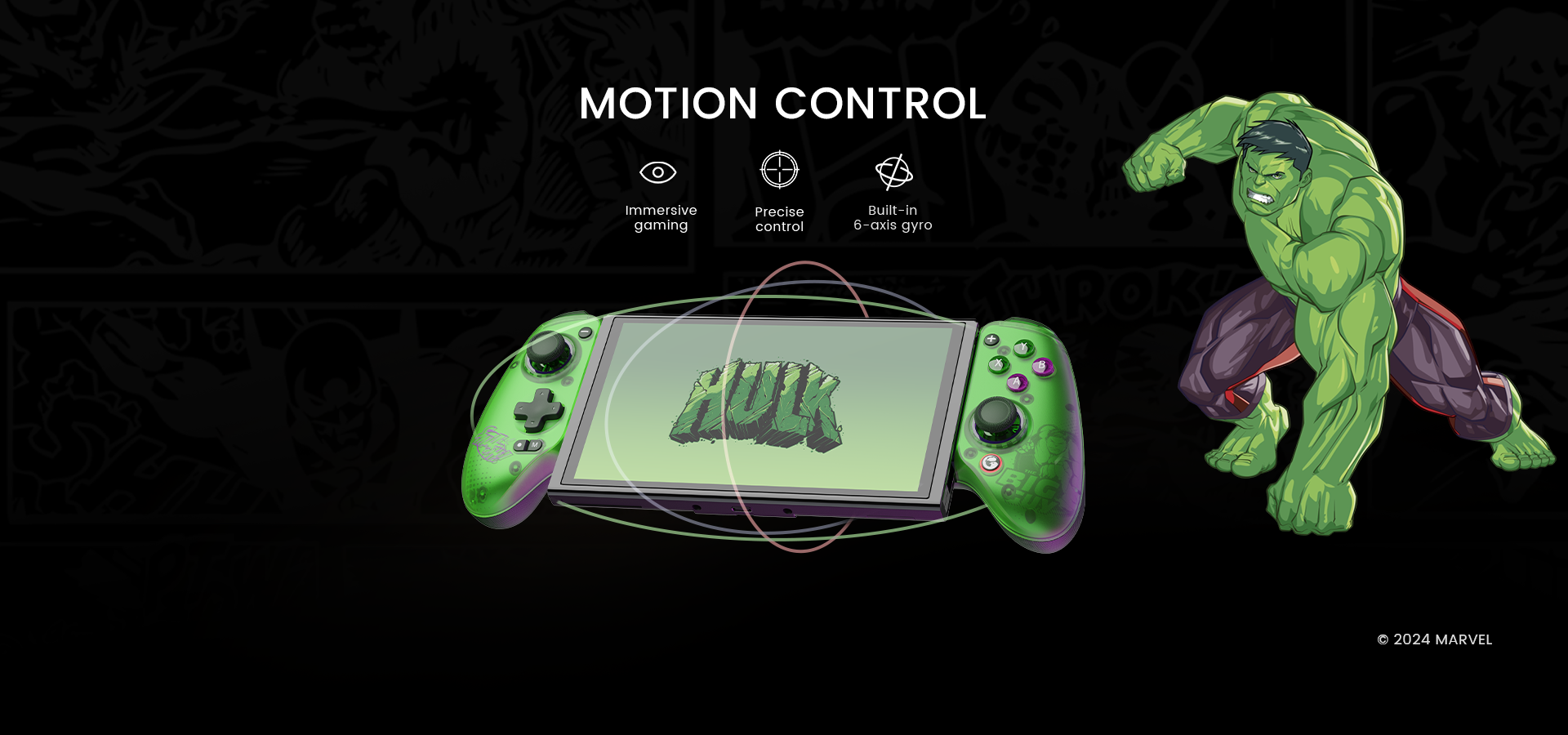 Motion control with built-in 6-axis gyroscope, allows for single-press wake-up with the Switch, offers immersive gaming and precise control