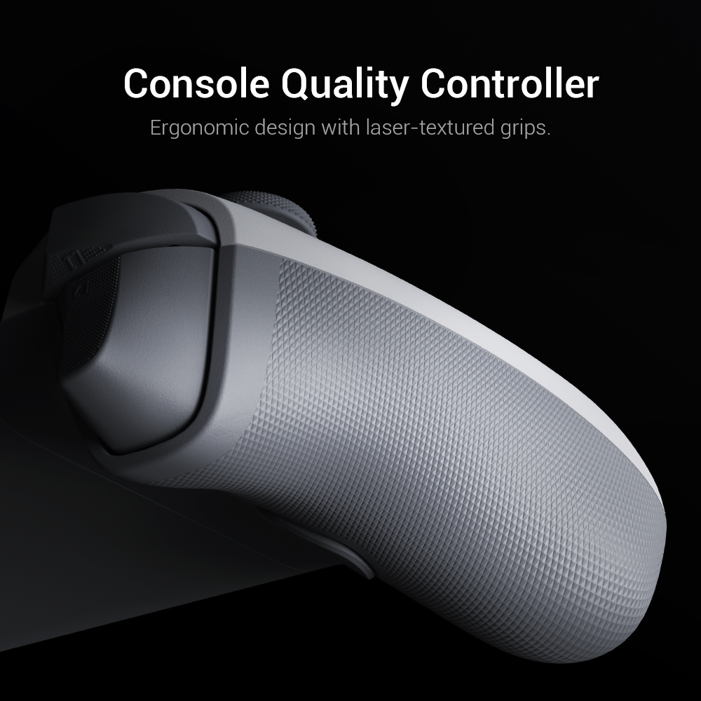 Delivers realistic and immersive haptic sensation with dual asymmetric motors, bringing console controller level feedback