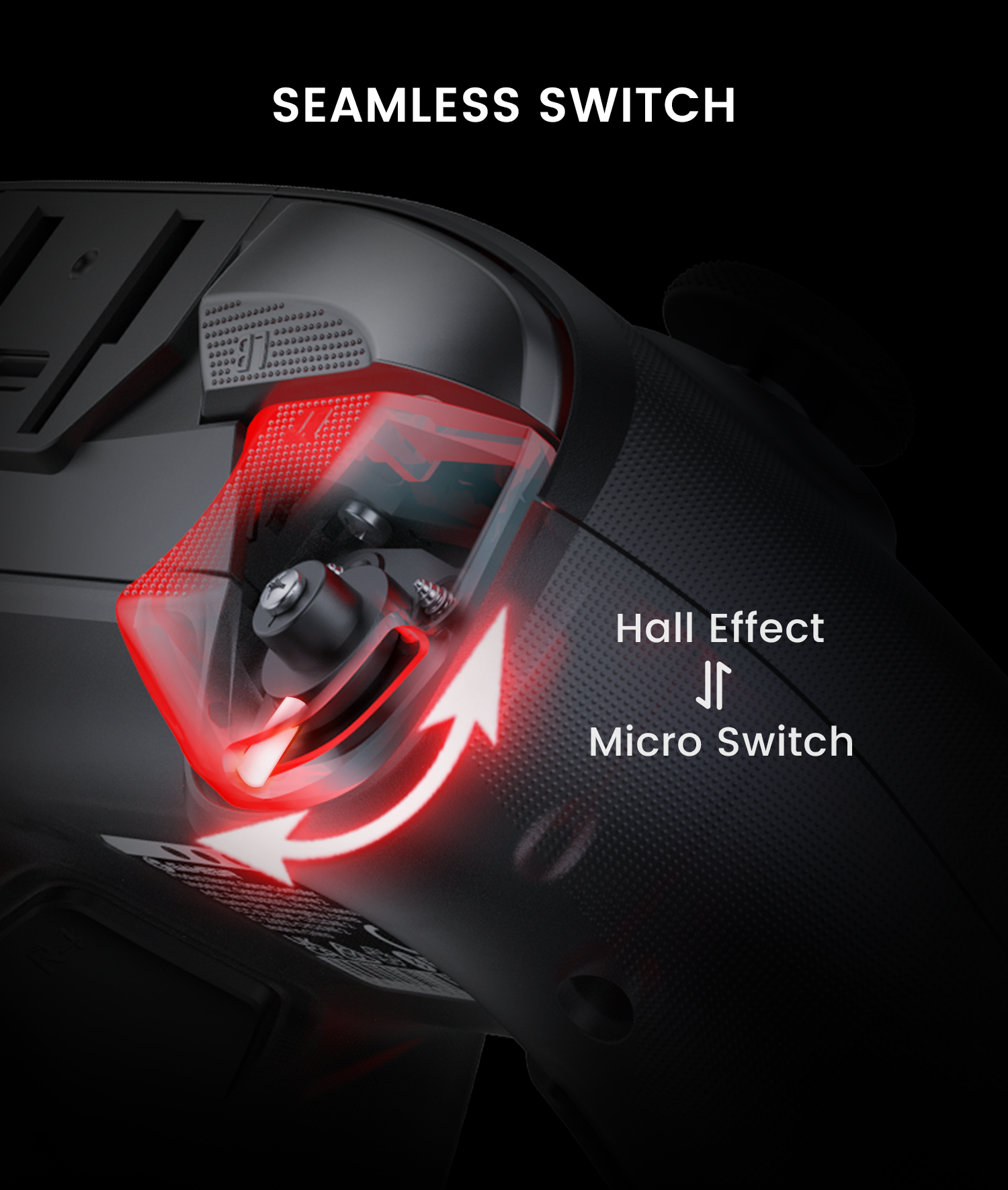 Seamlessly switch between Hall Effect triggers and Micro Switch triggers with advanced trigger stops