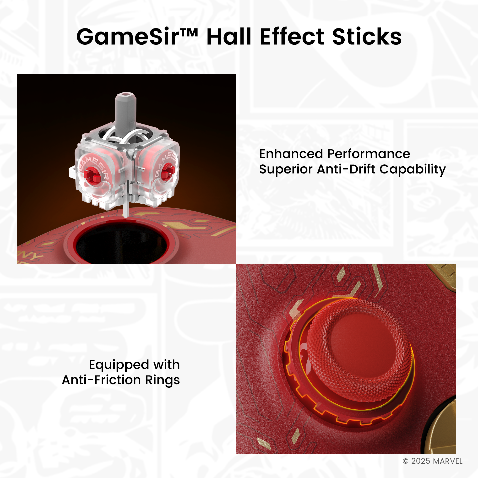 GameSir™ Hall Effect Sticks & Membrane Hair Triggers of X5 Lite