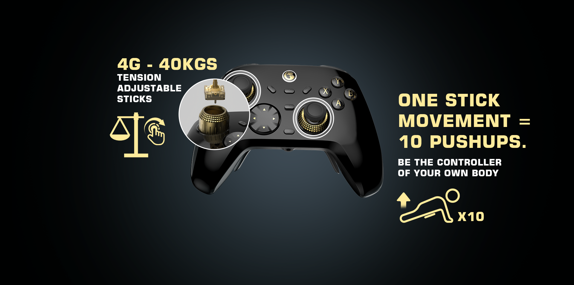Features togglable trigger mode, Hall Effect analog triggers for racing games, Micro Switch triggers and Hall Effect hair triggers for FPS or action games