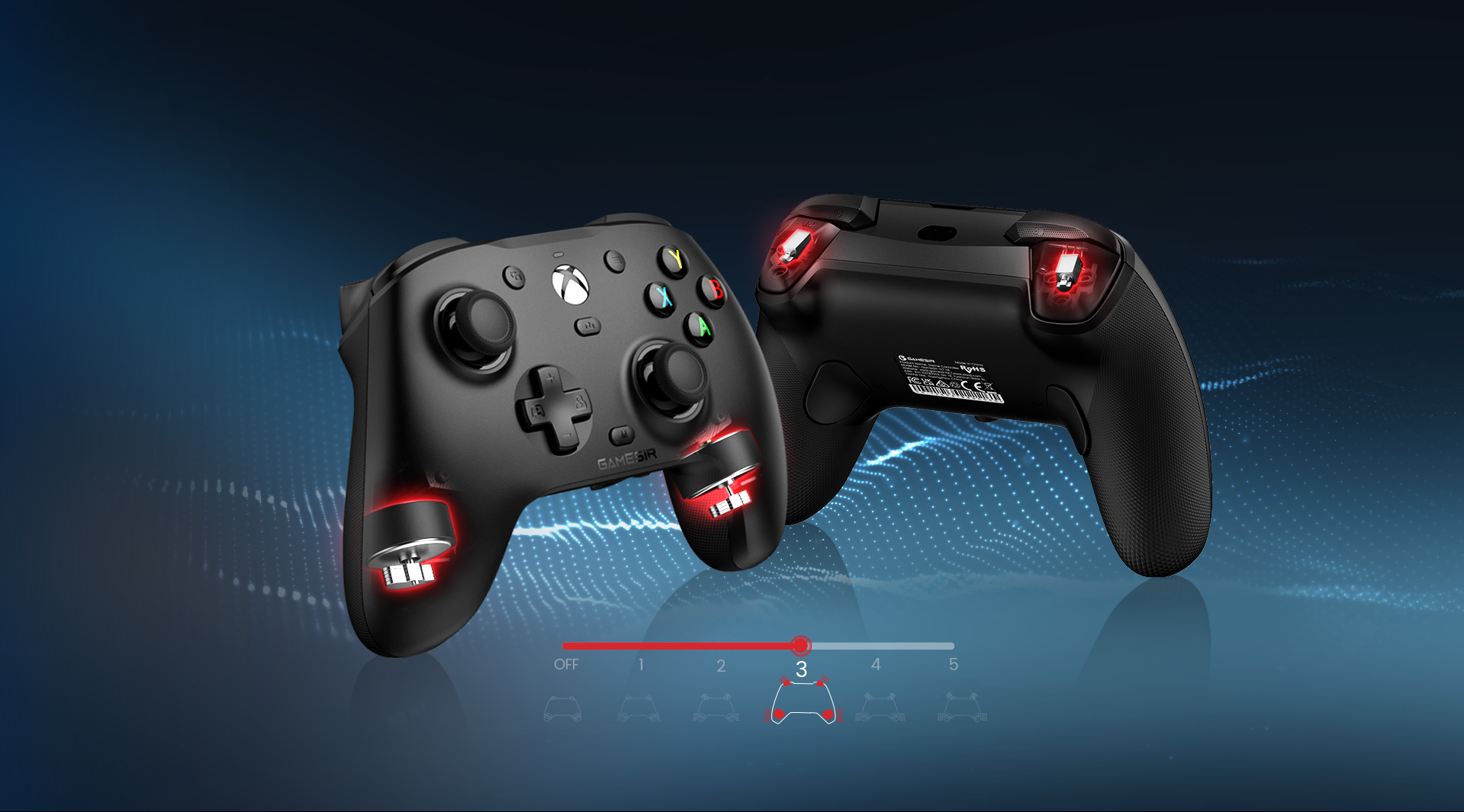 Rumble motors deliver realistic and immersive vibration