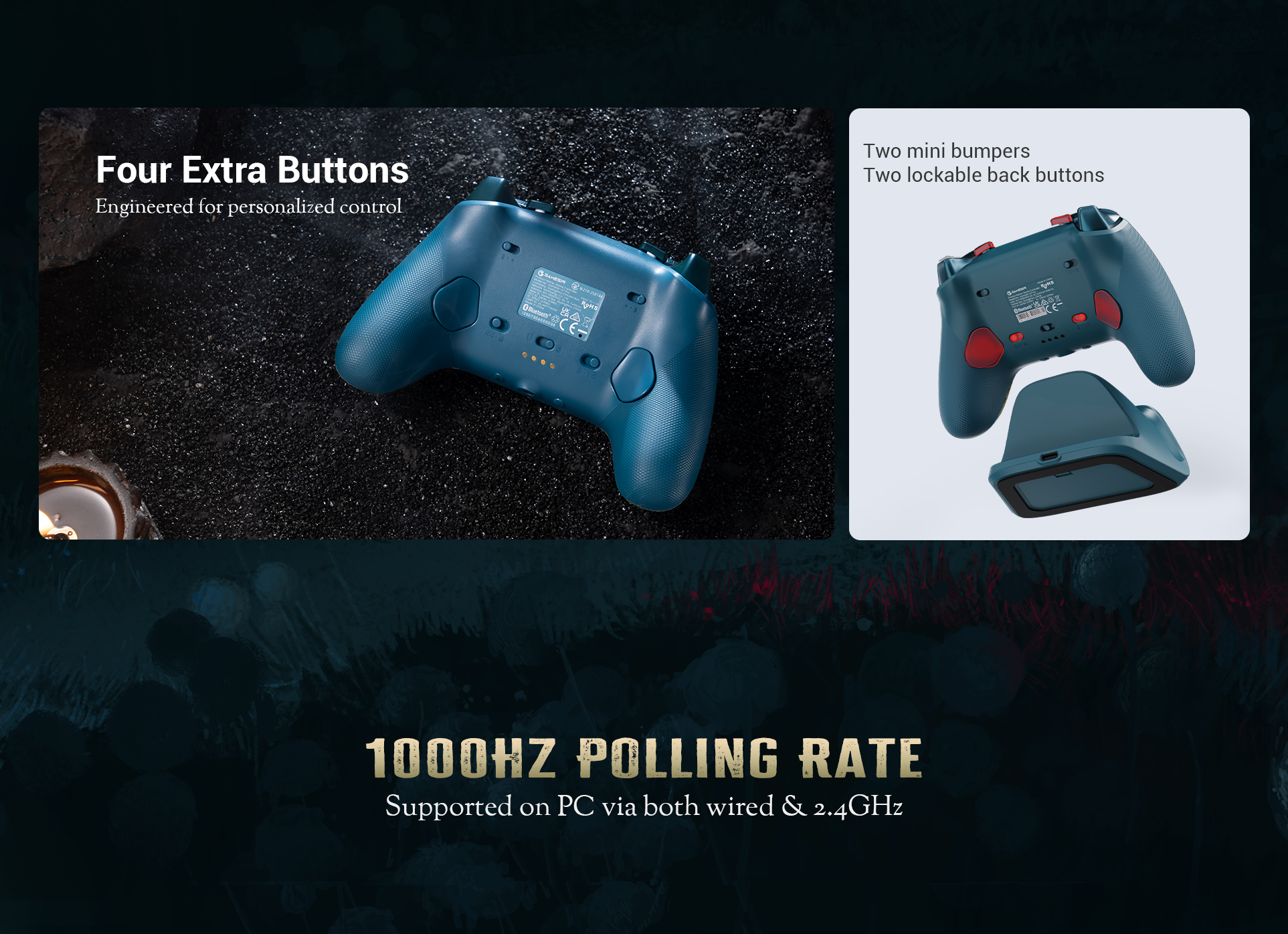 Customize settings via GameSir App on X5 Lite (*only available on Android devices)