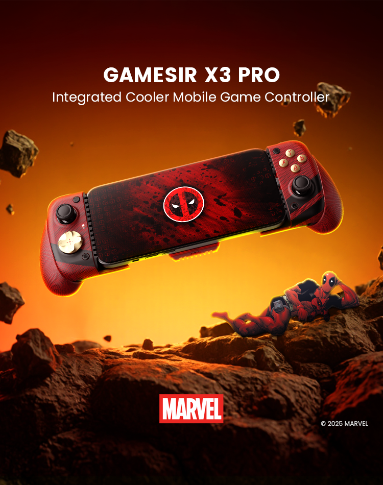 GameSir X3 Pro integrated cooler mobile game controller for Android and iOS