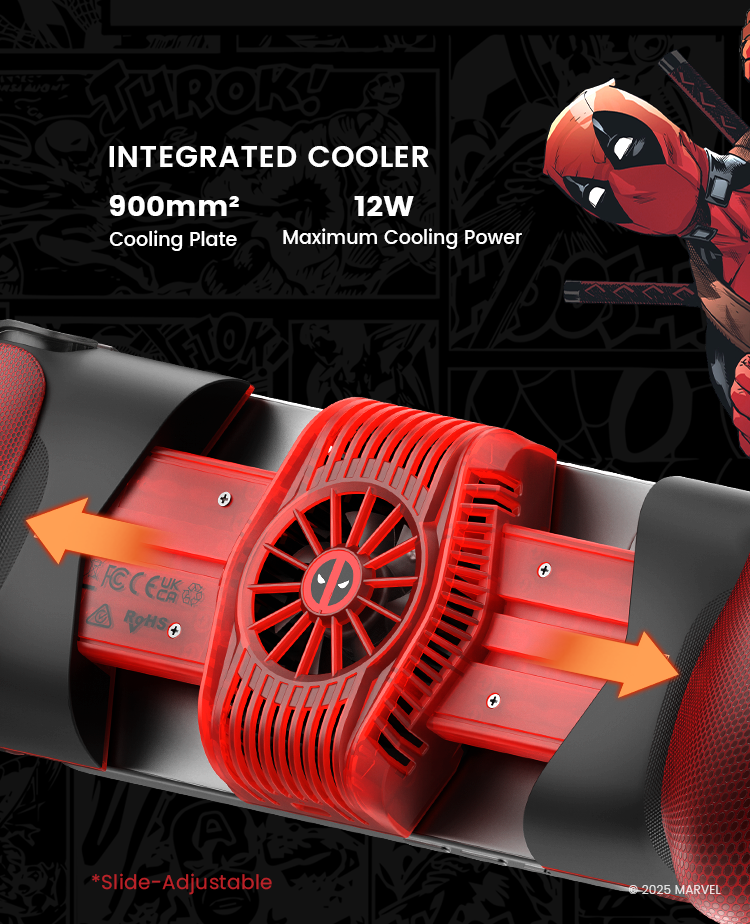 Integrates a 900mm2 cooling area with a maximum efficient cooling power of 12W, with slide-adjustable function