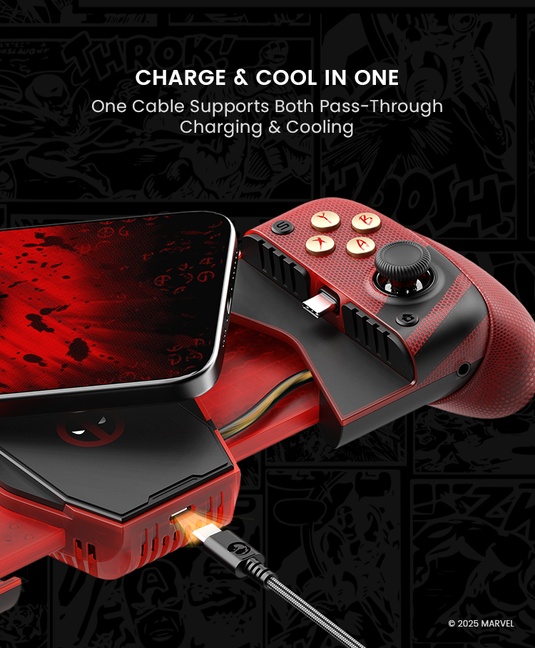 With the dual-function Type-C charging port, a single cable is all you need to power both your phone and the cooler simultaneously