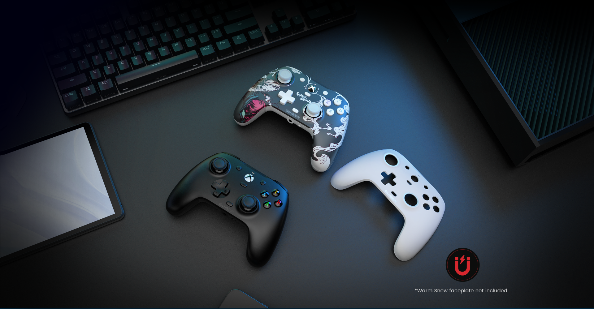 Paint-friendly magnetic faceplate for easy customization