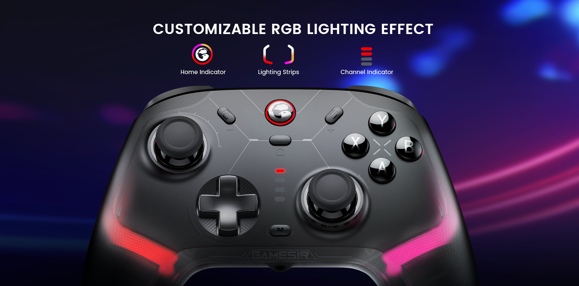 Illuminates your gaming setup with customizable RGB lighting effect on lighting strips