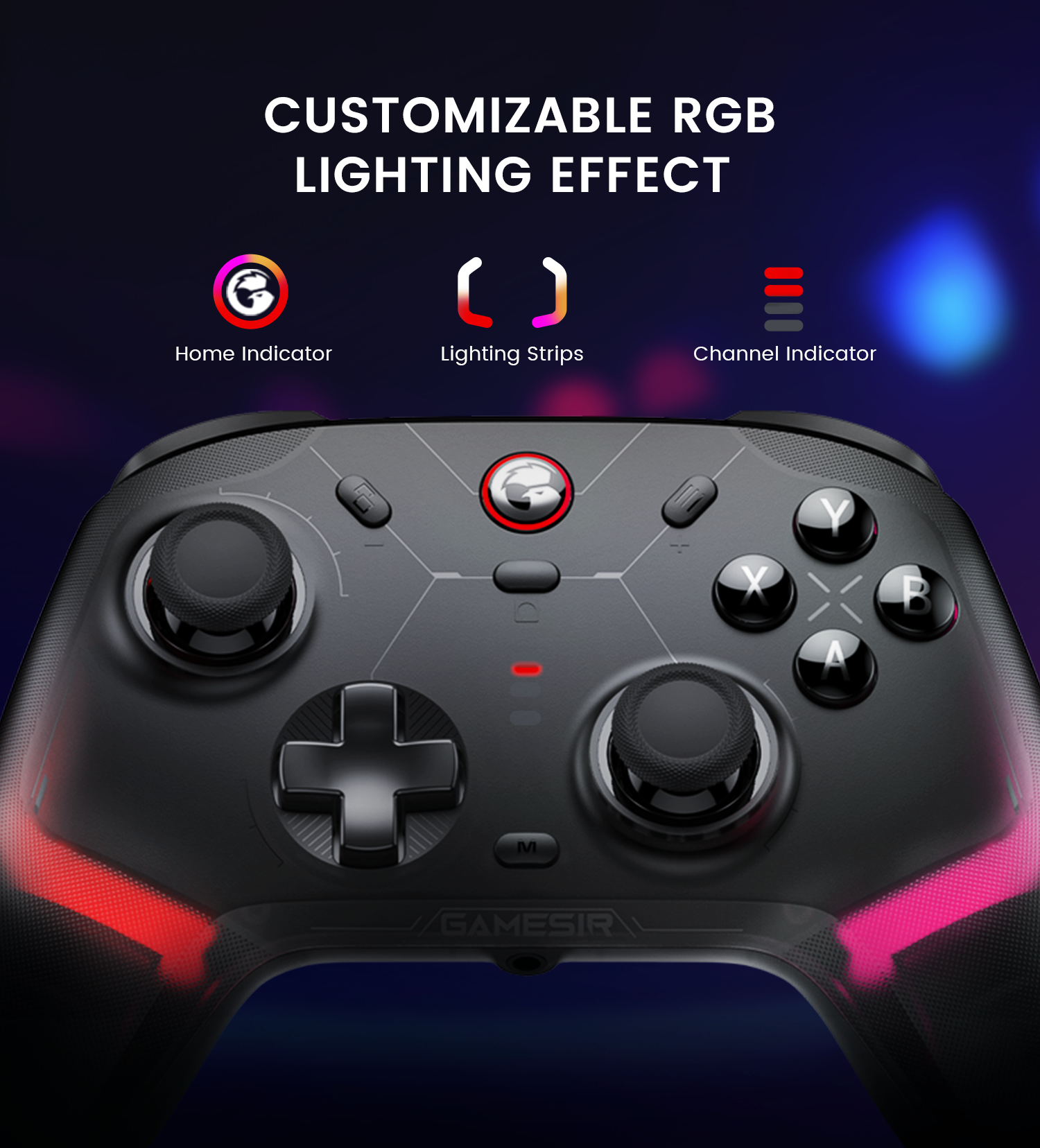 Illuminates your gaming setup with customizable RGB lighting effect on lighting strips