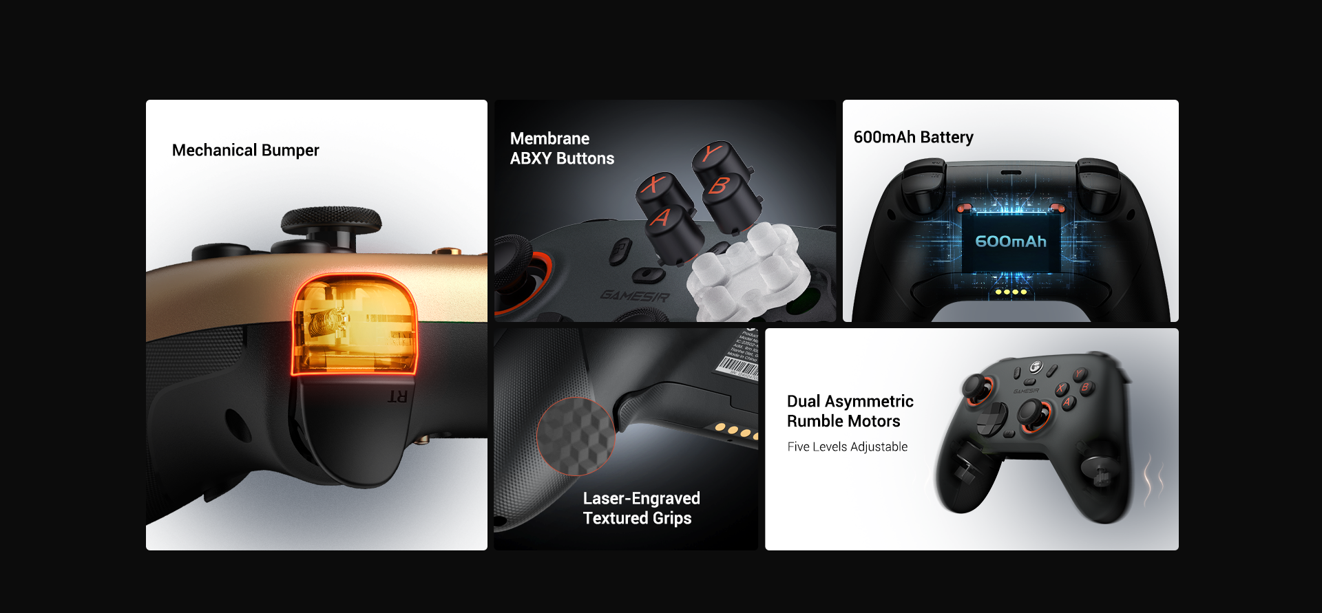 Customize settings via GameSir App on X5 Lite (*only available on Android devices)
