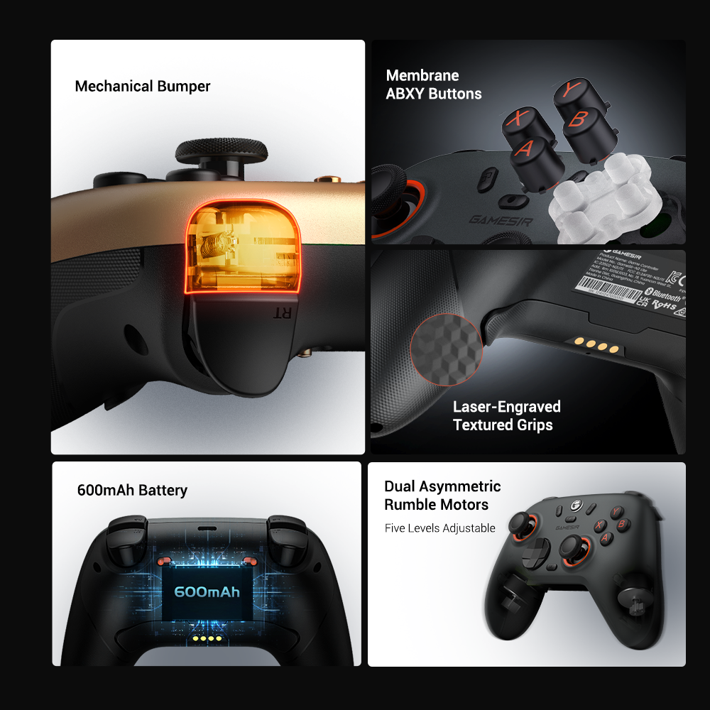 Customize settings via GameSir App on X5 Lite (*only available on Android devices)
