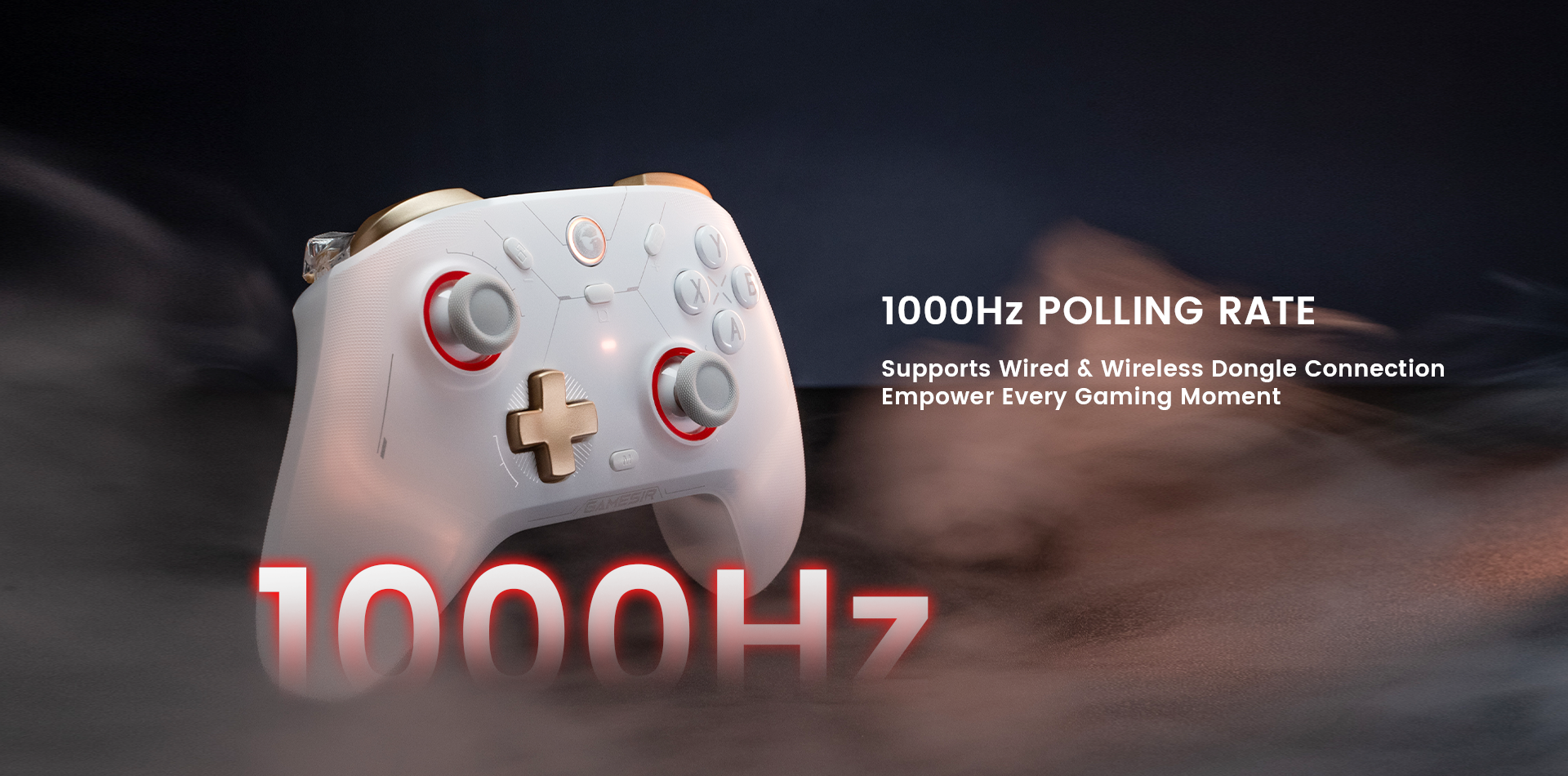 1000Hz polling rate supports both wired and wireless dongle connections, empowers every gaming moment