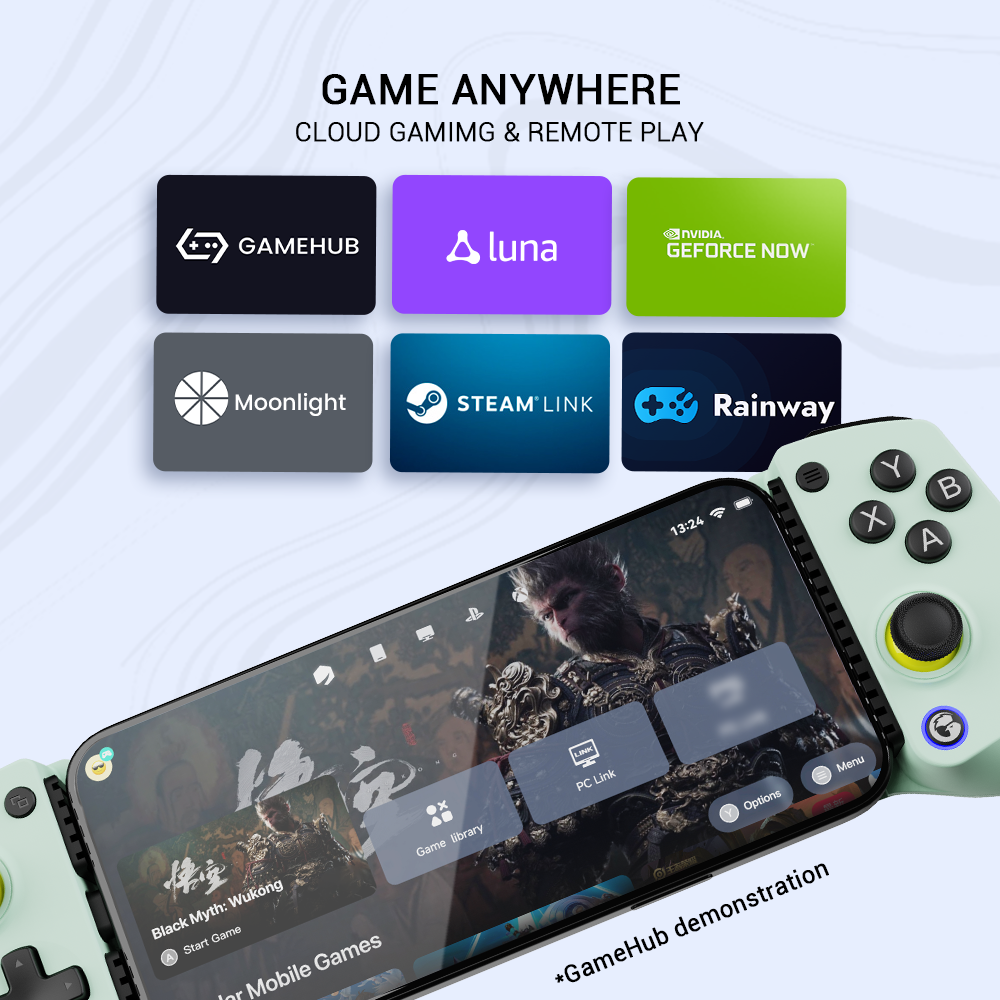 X5 Lite supports gaming anywhere: cloud gamimg & remote play