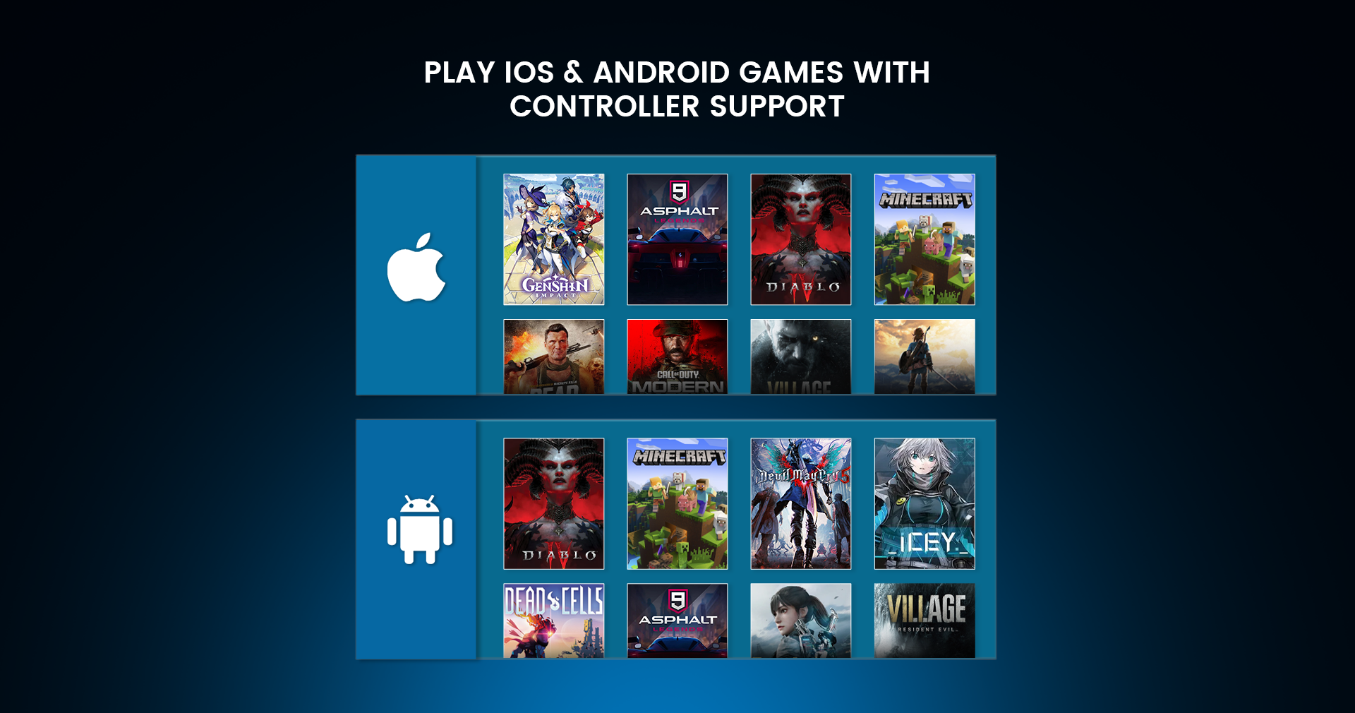 Play controller-supported games on Android and iOS phones
