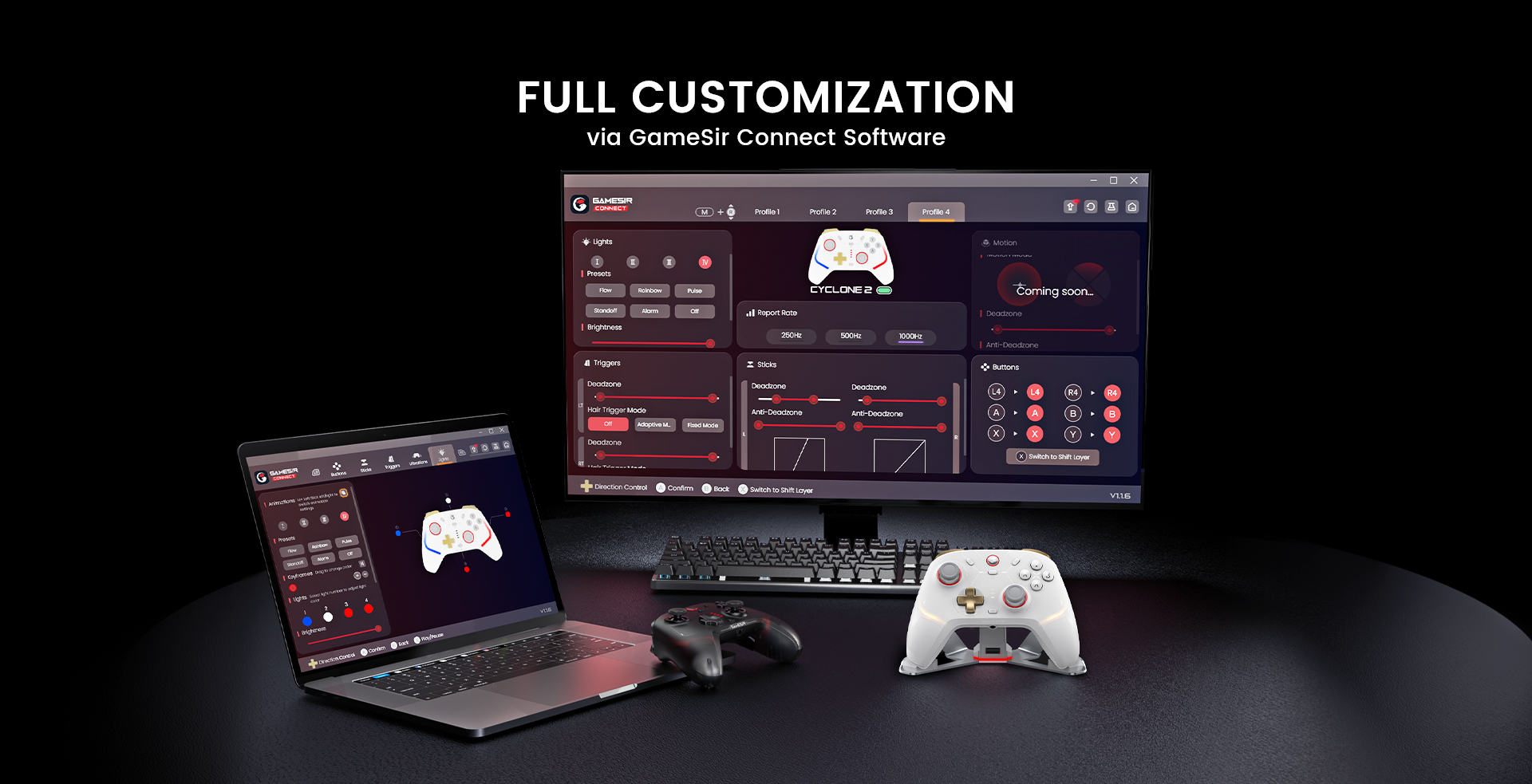 Full customizable via GameSir Connect software