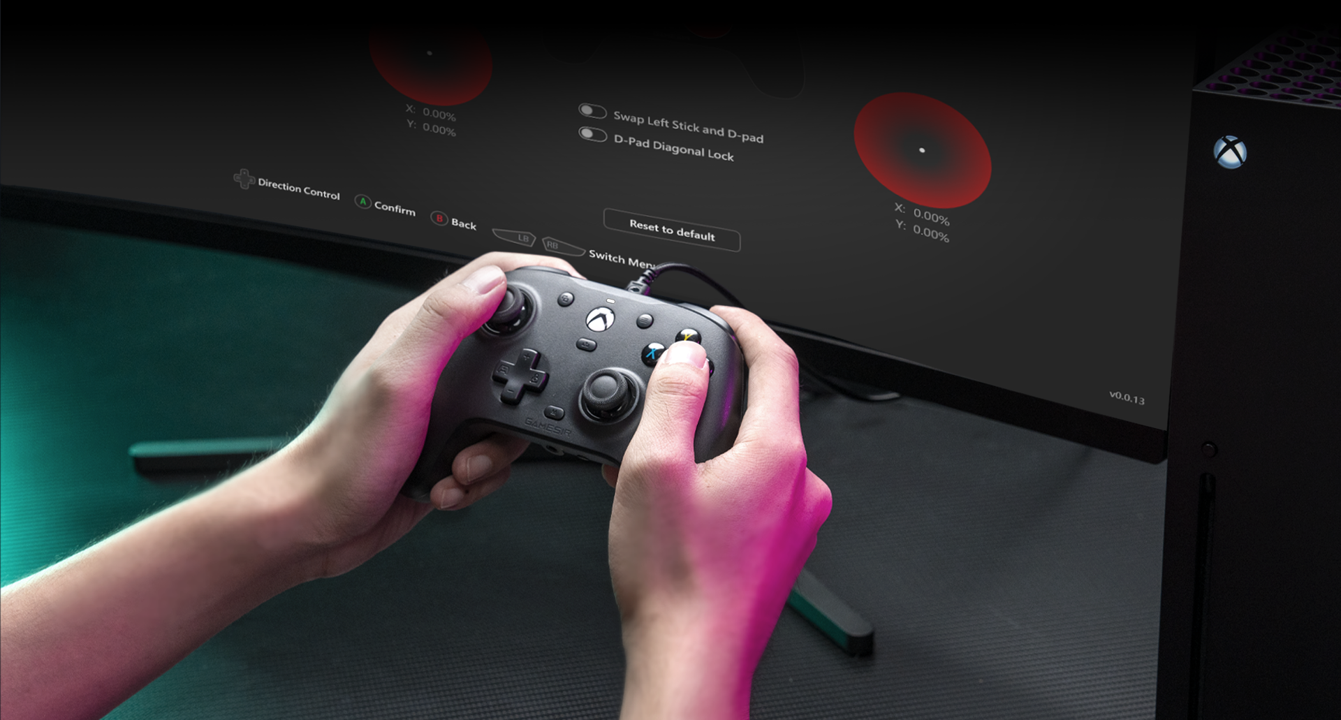 Fully customizable via GameSir Nexus software, offering button mapping, stick & trigger zone adjustments, vibration settings, and exclusive impulse triggers for all games
