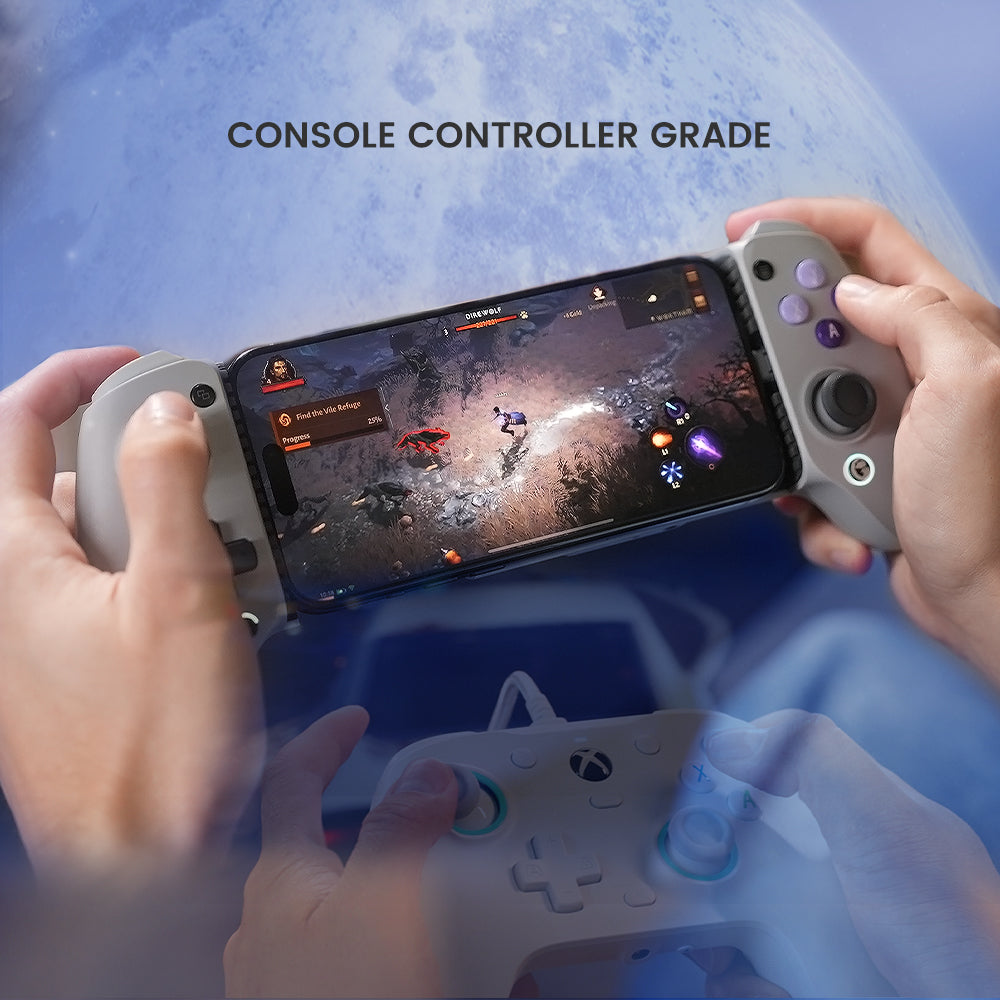 Console controller grade sicks and buttons for exceptional comfort