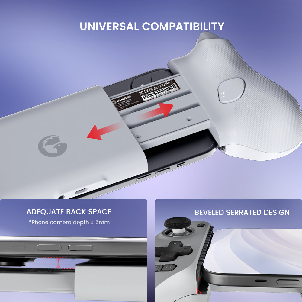Extendable bridge and adequate back space provide wide compatibility, supports majority of phones with silicone case/clear case with a thickness of 1mm or less