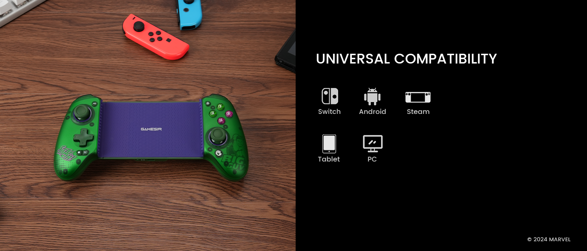 Designed for universal compatibility for Switch, iOS, Android, tablets, and PC