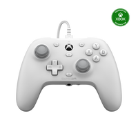 Xbox Wired Controller in White with Hall Effect sticks and e-sport micro switch buttons.