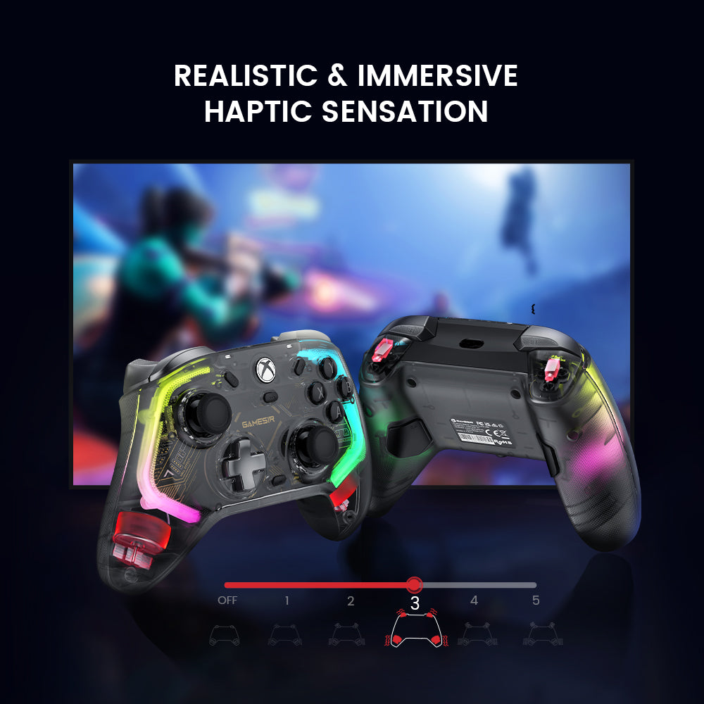 Rumble motors deliver realistic and immersive vibration