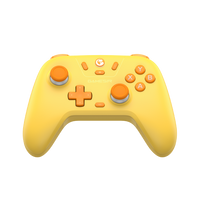 GameSir Nova Lite Multiplatform Controller in yellow and orange design with Hall Effect sticks and analog triggers.