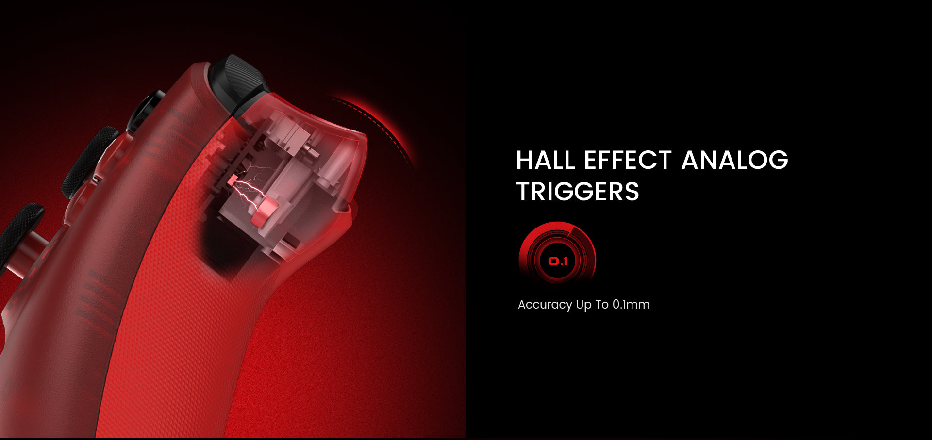 Hall Effect analog triggers with smooth pull mechanics: Precision-tuned for racing games and seamless control on GameSir T7 controller