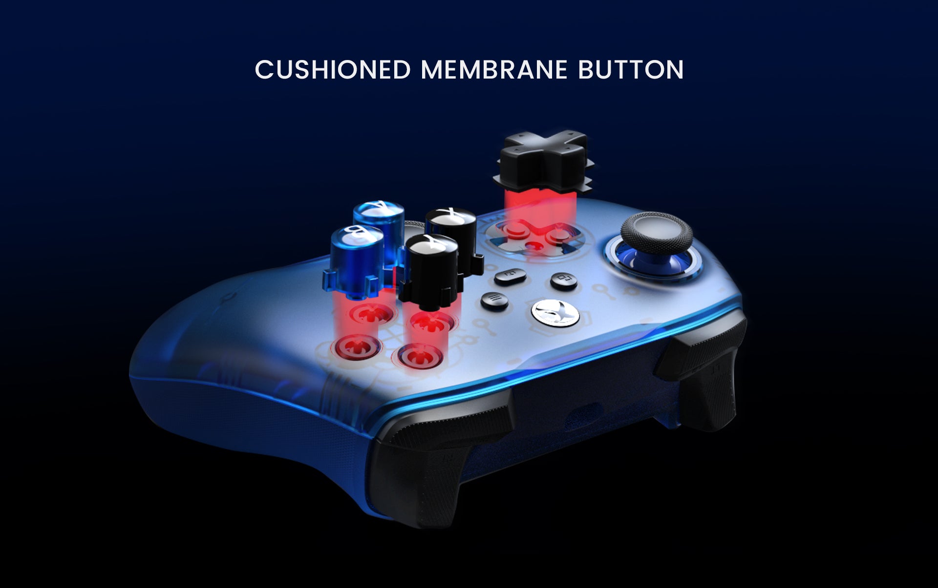 cushioned membrane button