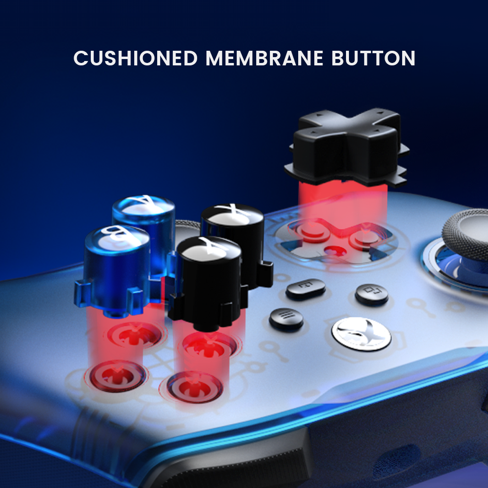 cushioned membrane button