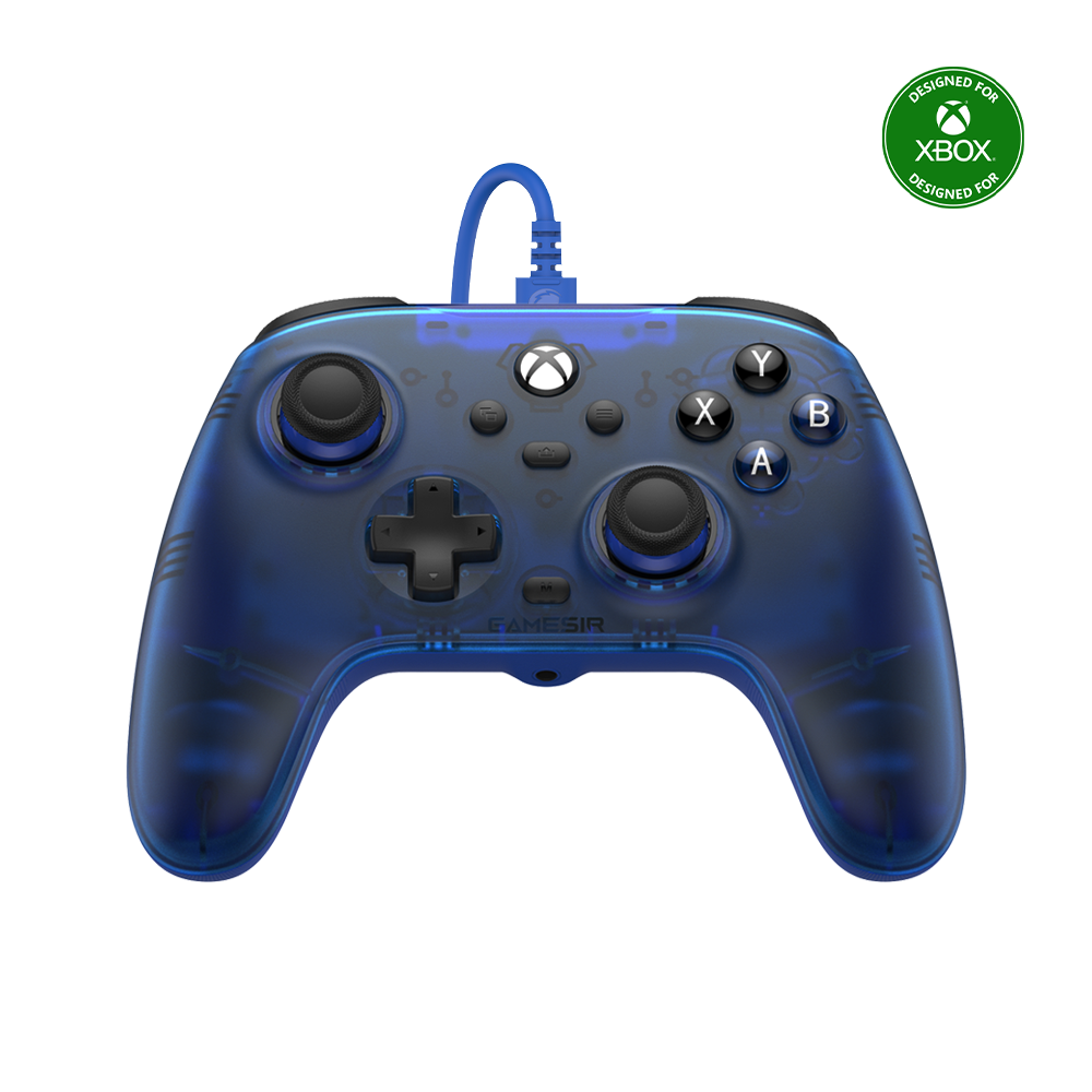 GameSir T7 Xbox Wired Controller - Blue with Hall Effect sticks and triggers.
