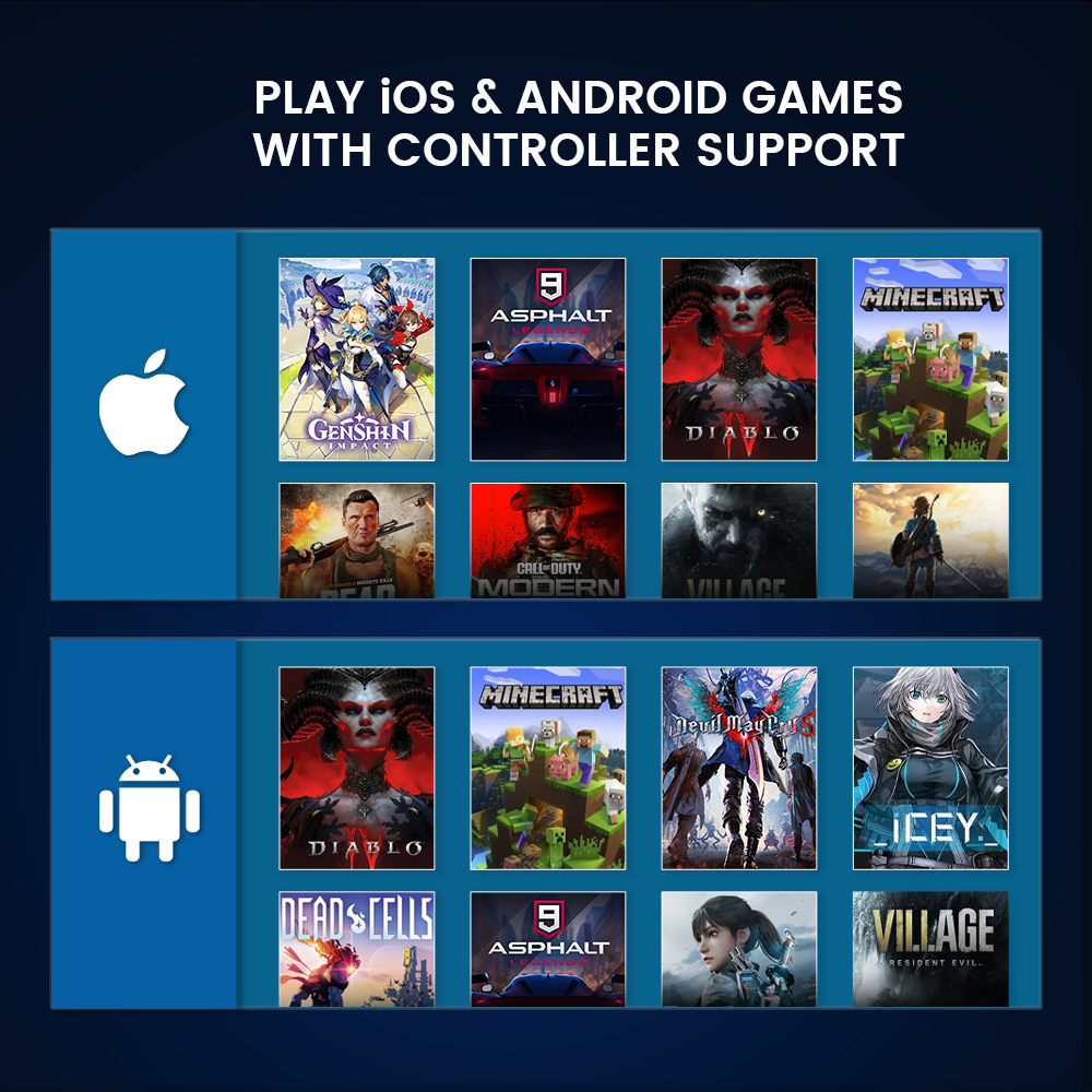Play controller-supported games on Android and iOS phones
