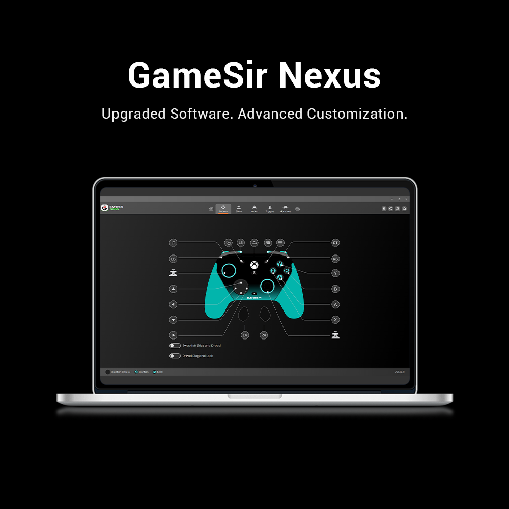 GameSir NexusGameSir Nexus app, which brings a significant upgrade over the original. It introduces powerful new features such as gyro settings, stick curve adjustments, and button-to-mouse mapping, giving you deeper customization and more control than ever before. 